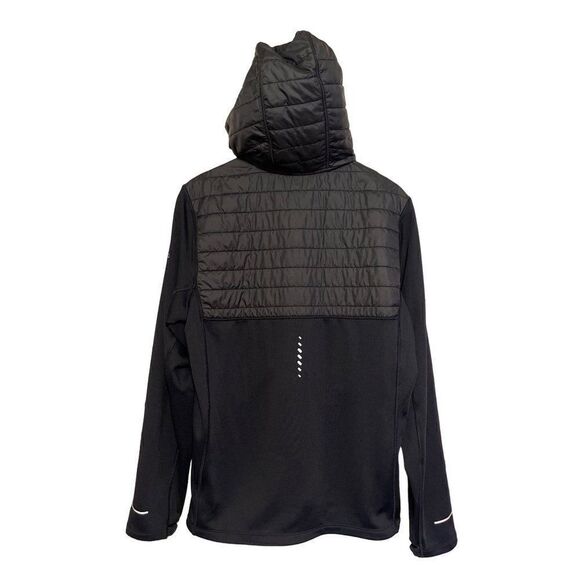 COLUMBIA Black Hooded Sports Jacket with Thumbholes Size Med - Picture 2 of 15